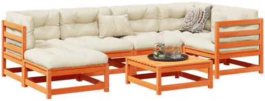 Vidaxl Hagesofasett 7 deler