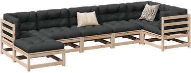 Vidaxl Hagesofasett 7 deler