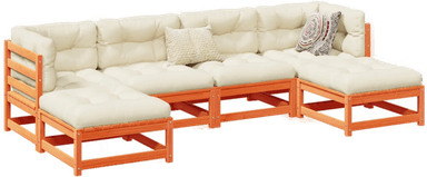 Vidaxl Hagesofasett 6 deler