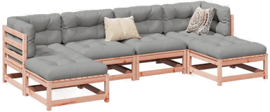 Vidaxl Hagesofasett 6 deler