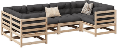 Vidaxl Hagesofasett 6 deler