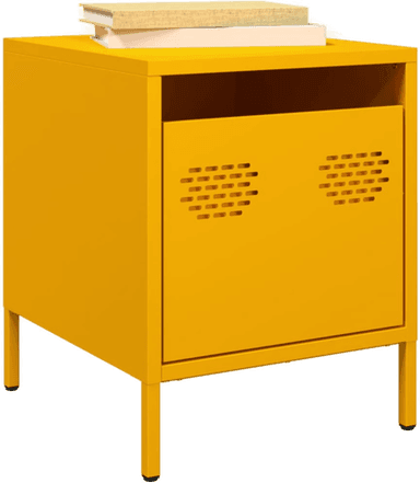 Vidaxl Nattbord 2 stk sennepsgul 35x39x43,5 cm