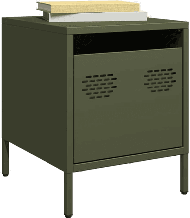 Vidaxl Nattbord 2 stk olivengrønn 35x39x43,5 cm