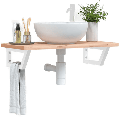 Vidaxl Servanthylle stål og bøketre