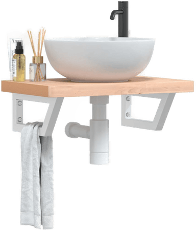 Vidaxl Servanthylle stål og bøketre