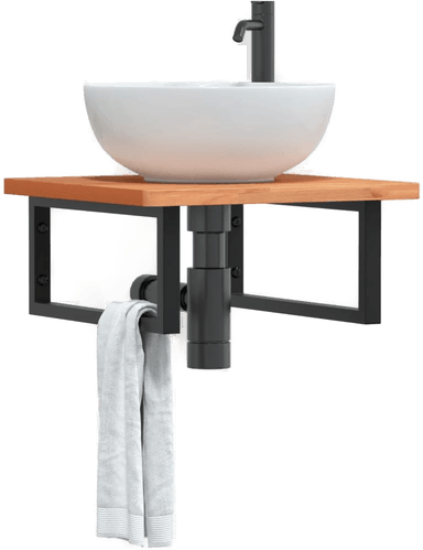 Vidaxl Servanthylle stål og bøketre