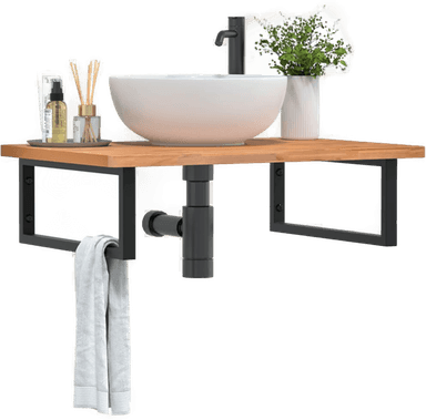 Vidaxl Servanthylle stål og bøketre