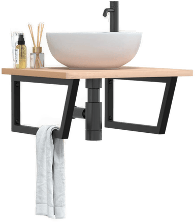 Vidaxl Servanthylle stål og bøketre