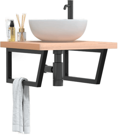 Vidaxl Servanthylle stål og bøketre