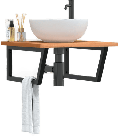 Vidaxl Servanthylle stål og bøketre