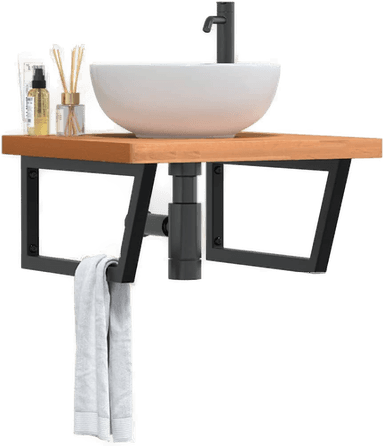 Vidaxl Servanthylle stål og bøketre