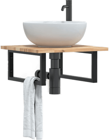 Vidaxl Servanthylle stål og akasie