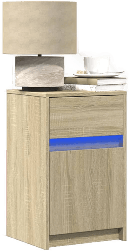 Vidaxl Nattbord med LED 2 stk