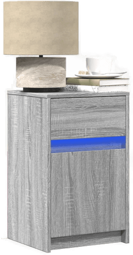 Vidaxl Nattbord med LED 2 stk