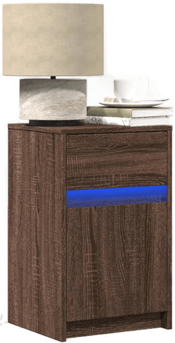 Vidaxl Nattbord med LED 2 stk