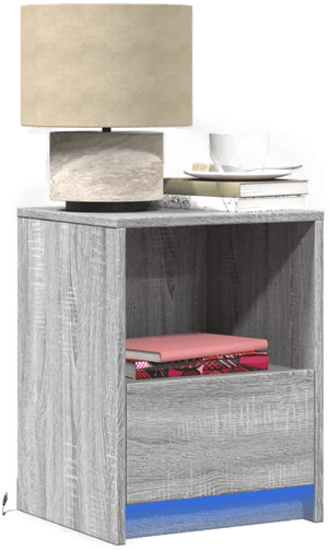 Vidaxl Nattbord med LED 2 stk