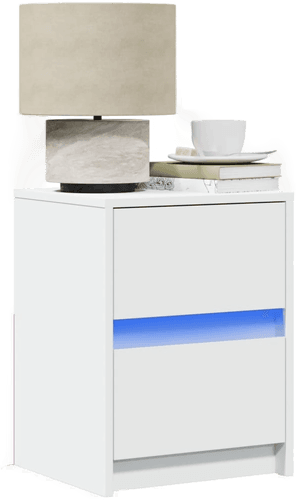 Vidaxl Nattbord med LED 2 stk