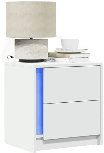 Vidaxl Nattbord med LED 2 stk