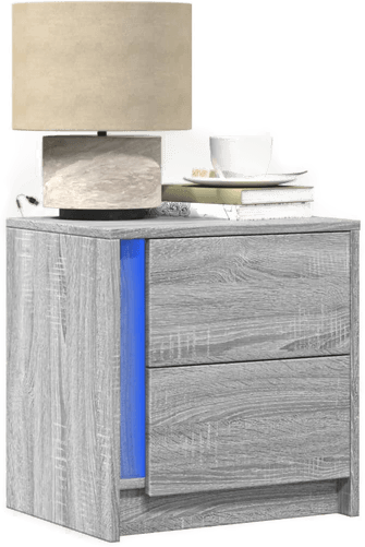 Vidaxl Nattbord med LED 2 stk