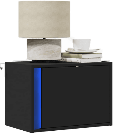 Vidaxl Vegghengt nattbord med LED-lys