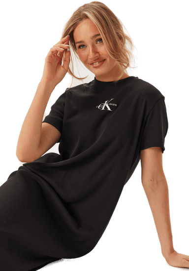 Calvin Klein Jeans Monologo Long Rib Tee Dress