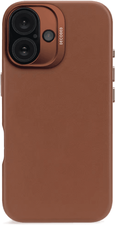 Decoded Leather Backcover iPhone 16 Tan