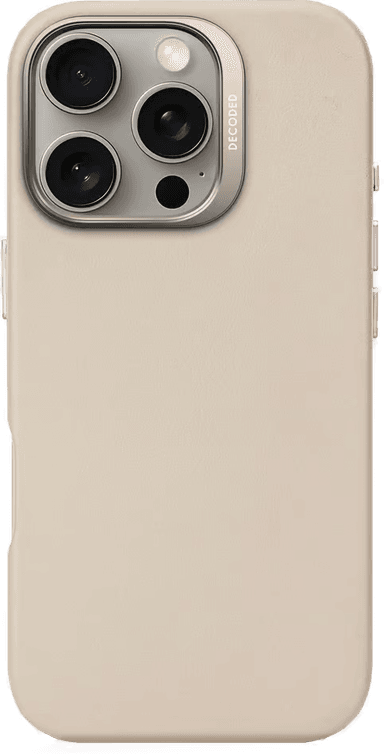 Decoded Leather Backcover iPhone 16 Pro Beige