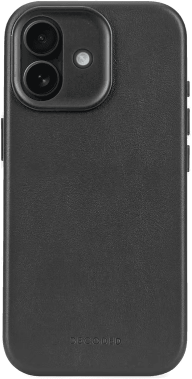 Decoded Leather Backcover iPhone 17 Svart