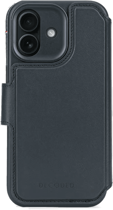 Decoded Leather Detachable Wallet iPhone 17 Marineblå