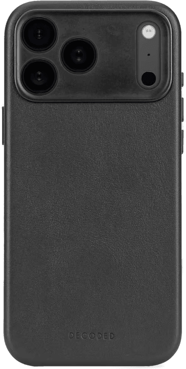 Decoded Leather Backcover iPhone 17 Pro Svart