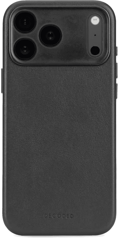Decoded Leather Backcover iPhone 17 Pro Max Svart