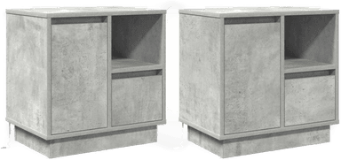 Vidaxl Nattbordskap Betonggrå 50 x 34,5 x 50 cm