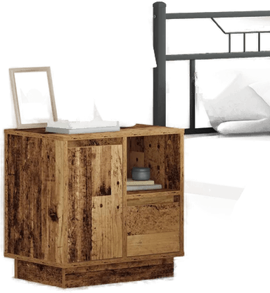 Vidaxl Nattbordskap 2 pcs Gammelt tre
