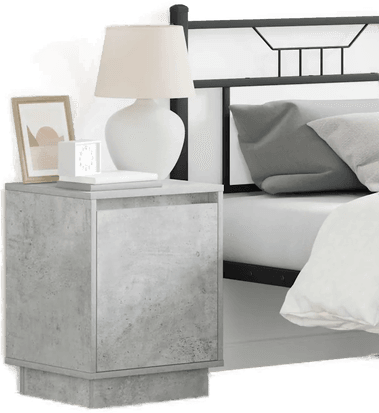 Vidaxl Nattbordskap Betonggrå 39 x 34,5 x 50 cm