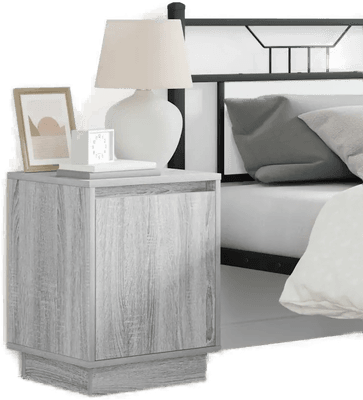 Vidaxl Nattbordskap 2 stk Grå