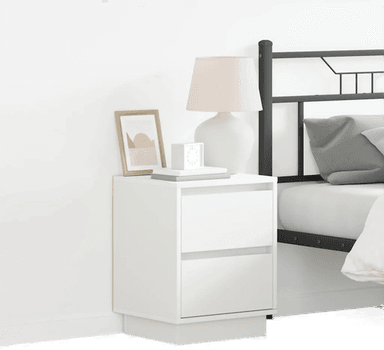 Vidaxl Nattbordskap 2 pcs Hvit