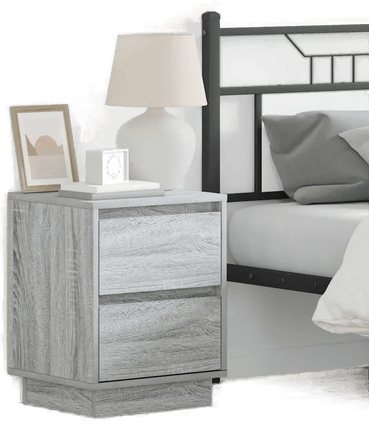 Vidaxl Nattbordskap 2 stk Grå
