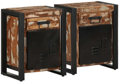 Vidaxl Nattbord 2 stk mangotre