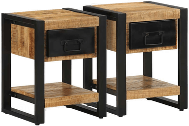 Vidaxl Nattbord 2 stk mangotre