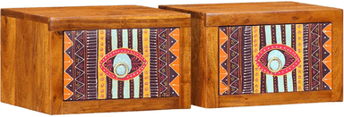 Vidaxl Nattbordskap 2 pcs Brun