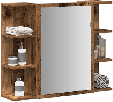 Vidaxl Baderomshylle med speil 80x20,5 cm