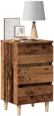 Vidaxl Nattbord gammelt tre 40x35 cm