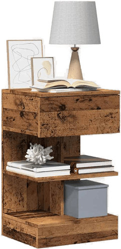 Vidaxl Nattbord gammelt tre 40x35x65 cm