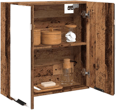 Vidaxl Baderomshylle med speil 64x20x66,5 cm