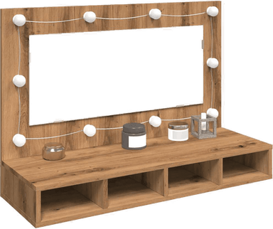 Vidaxl Speilskap med LED 90x31,5x62 cm