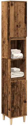 Vidaxl Baderomsskap gammelt tre 30x30x190 cm