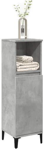 Vidaxl Baderomsskap betonggrå 30x30x100 cm