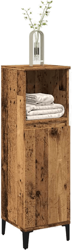 Vidaxl Baderomsskap gammelt tre 30x30x100 cm