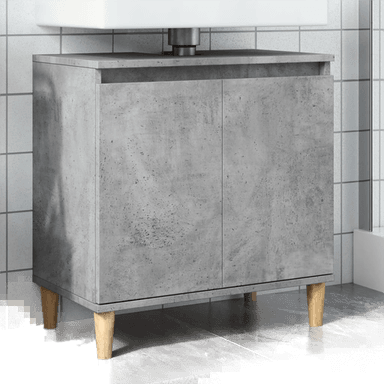 Vidaxl Servantskap betonggrå 58x33 cm