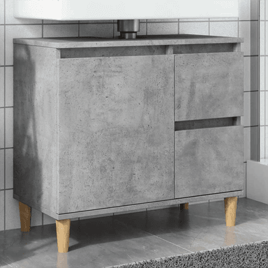 Vidaxl Servantskap betonggrå 65x33 cm